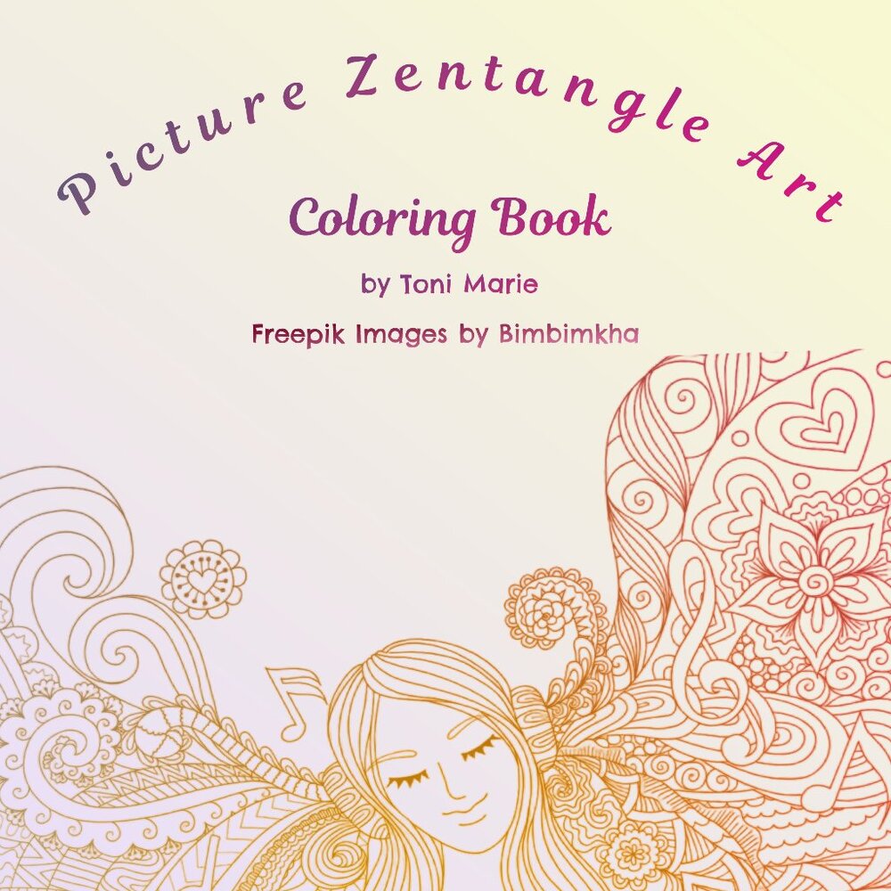 Picture Zentangle Art Coloring Book (25 Images)